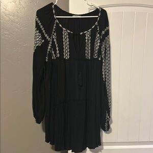 Wishlist Black Long Sleeve Bishop Sleeve Sundress